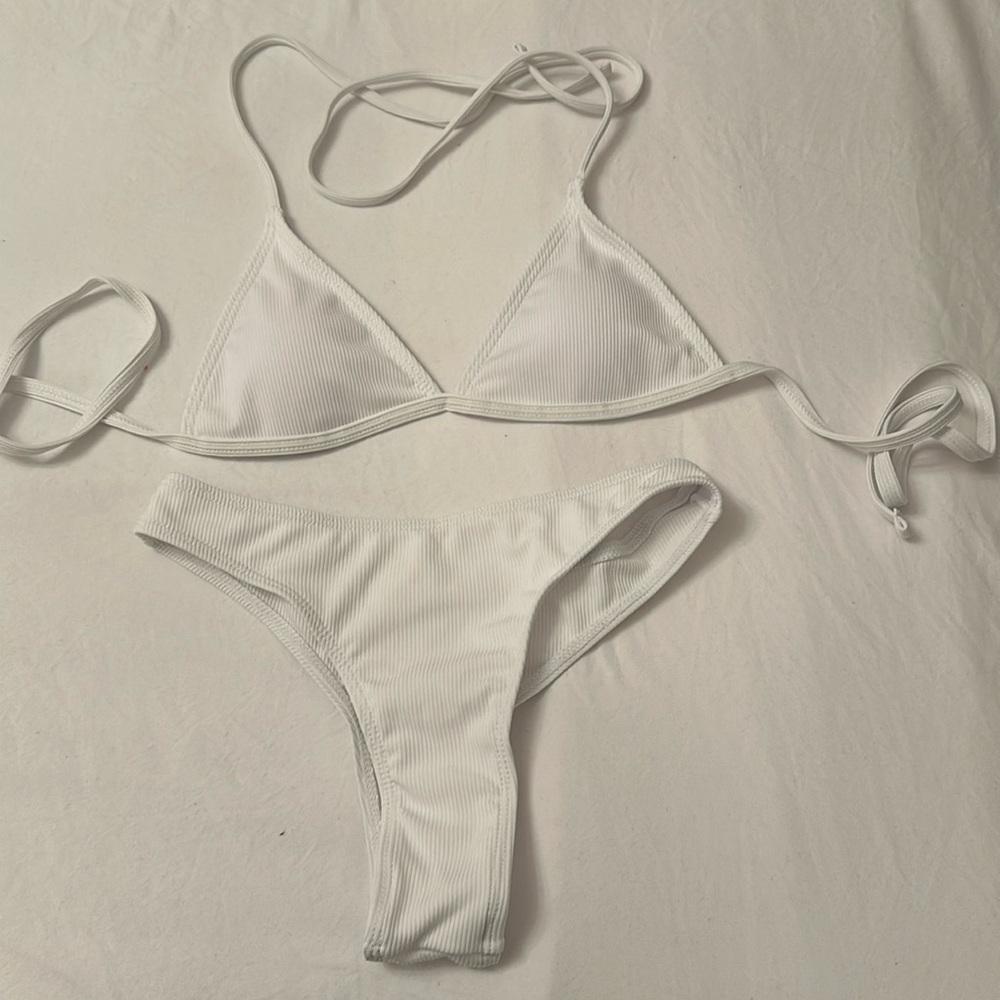 WHITE SHEIN BIKINI SET